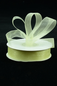Organza Ribbon , Baby Maize, 5/8 Inch x 25 Yards (1 Spool) SALE ITEM